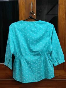 Beautiful Cyan Coloured Top For Women