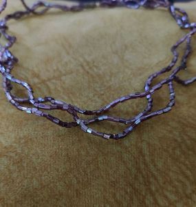 Purple Beaded Multi-Strand Necklace