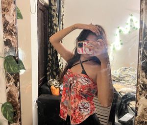 Multicolour floral high low top