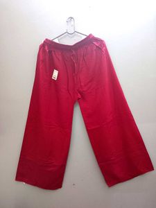 Red womens xxl free size Plazzo