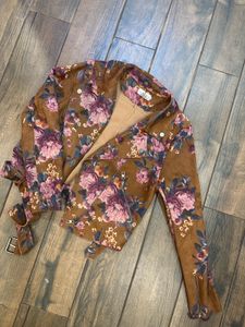 Floral Suede Jacket