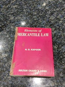Elements of Mercantile Law by N.D. Kapoor