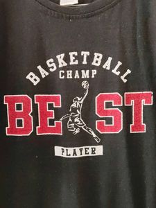 Vintage Black Basketball Graphic Tee