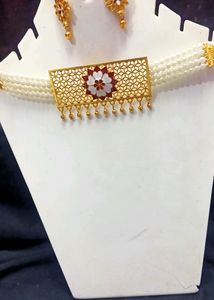 Beautiful Brass Zaali Work Jwellery Set For Girls