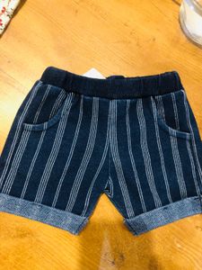 3-6 Month Baby Girl Dress.cream Shirt Denim Shorts