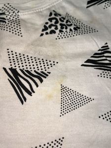 Patterned White T-shirt