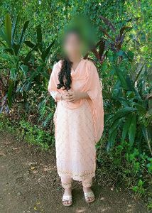 Peach Embroidered Kurta Set