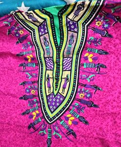 Vintage Pink Dashiki Dress