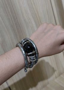 Silver Plated Spring Coil Bangle