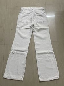White wide leg jeans