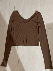 Brown Full Sleeves Top