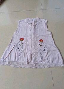 Embroidered Sleeveless Top