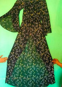 Black Floral One Piece