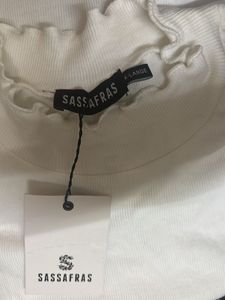 White Turtle Neck Long Sleeve Top