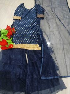 New Party Wear Kurta Sharara Set