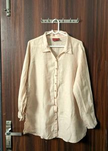 Light Pink Long Linen Shirt