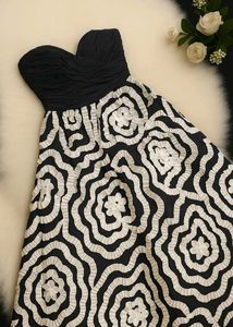 Black & White Floral Gown