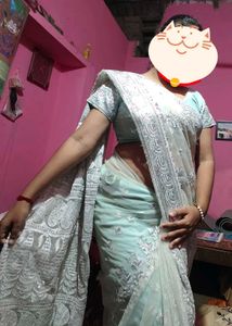 Elegant Net Saree Set