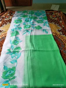 Floral Green Saree