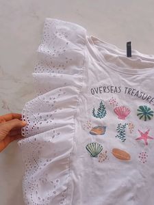 Girls&#39; &#39;Overseas Treasures&#39; Ruffle Sleeve Top