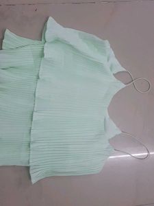 Mint Green Pleated Cami Dress