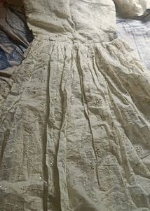 Embroidery Heavy Gown Off White