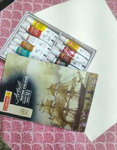 Camel Artist Watercolors with 2 Watercolor Sheets.