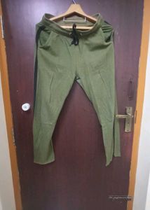 Green Casual Track Pants