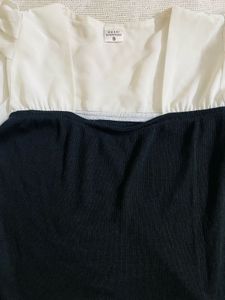 Black &amp; White Puff Sleeve Top