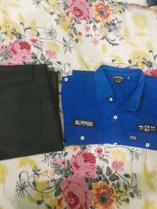 Blue Casual Shirt With Black Jeans