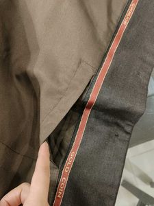 Men Brown Mandarin Collar Stitched Nehru Jacket