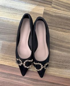 Black Embellished Closed Shoes