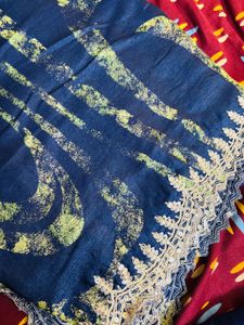 Cut Work Saree New (unstichd Blouse)