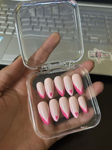 Pink Heart Press-On Nails