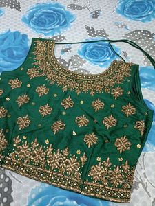 Embroidered Green Blouse