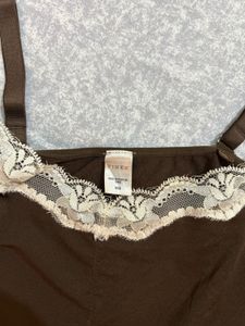 Brown Lace Cami 𐙚