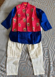 Boy's Ethnic Kurta, Jacket, Pant