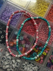 Pastel Beaded Bracelets - Set of 2