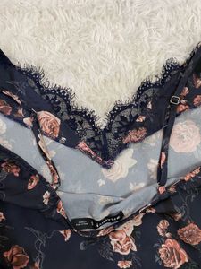 Floral Lace Trim Cami Top