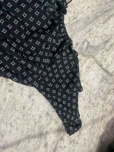 Black &amp; White Patterned Dress