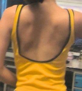 Yellow Backless Top