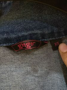 Dark Blue Denim Jacket By Ginger