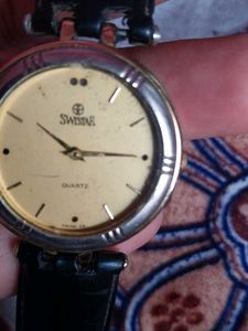 Vintage Swistar Quartz Watch 22k Gold Plated