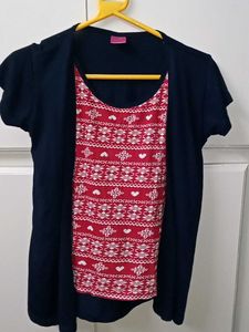 Cute Red & Black Top