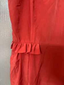 Coral Ruffle Mini Dress