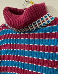 Striped Turtleneck Sweater