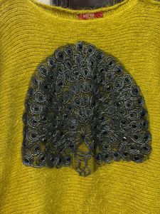 Embroidery Peacock Top