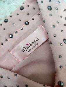 Peach Embellished Top