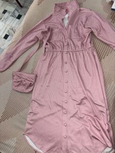 Pink Shirt Dress