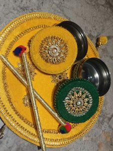 Decorative Haldi Mehendi Thali Set